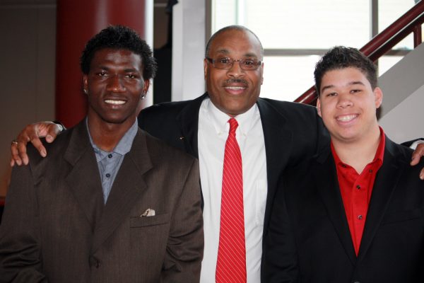 a mentor with two students